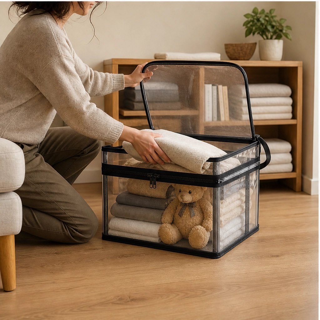 Clarivault™ – Stackable Clear Storage Boxes with Reinforced Handles + 50% OFF