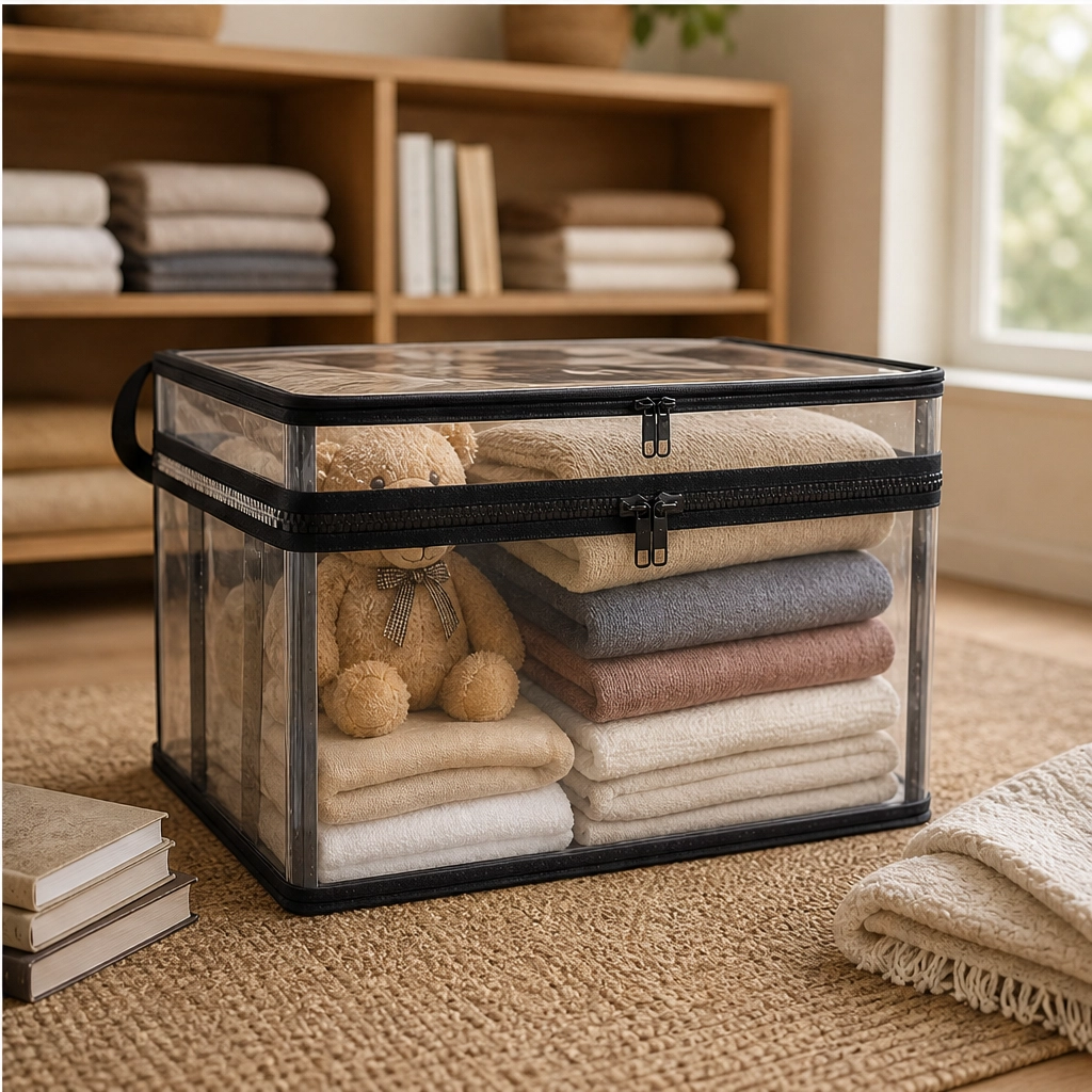 Clarivault™ – Stackable Clear Storage Boxes with Reinforced Handles + 50% OFF