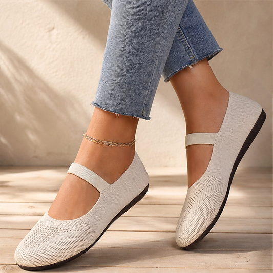 Sollora™ – Breathable Knit Cushioned Slip-On Flats for Women + 50% OFF