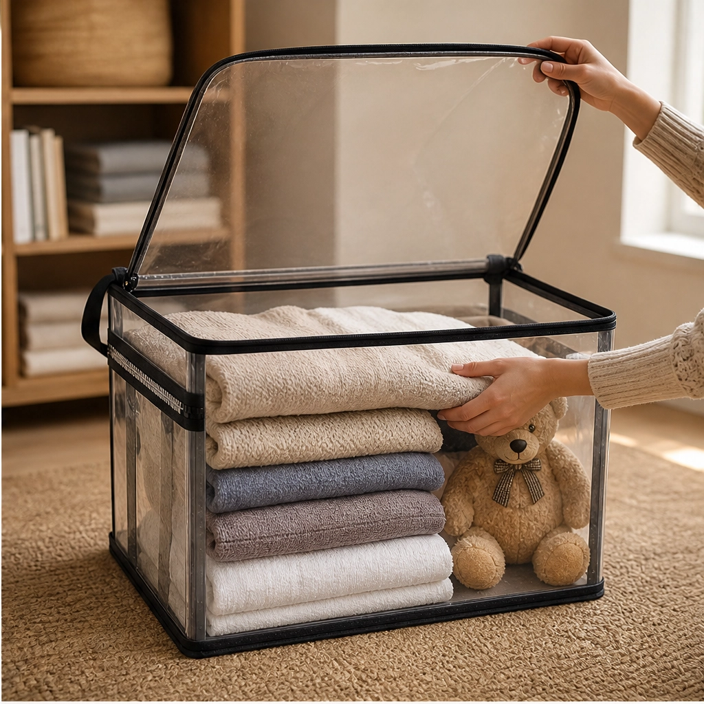 Clarivault™ – Stackable Clear Storage Boxes with Reinforced Handles + 50% OFF