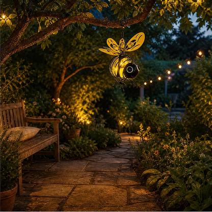 Amberhive – Solar Bee Light with Heart-Shaped Wings Garden Ornament + 50% OFF