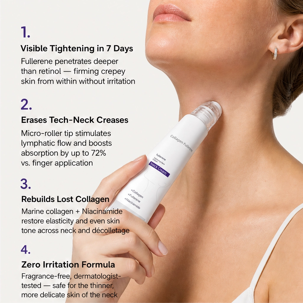 Nuvelle – Roller Massage Neck Cream with Collagen & Hyaluronic Acid + Buy 1 Get 1 FREE