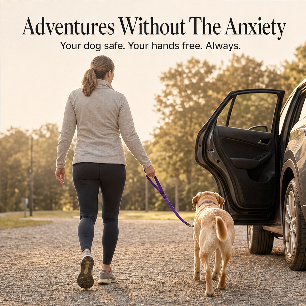 Anchorpaw™ – 2-in-1 Adjustable Dog Car Seat Belt & Walking Leash + 50% OFF
