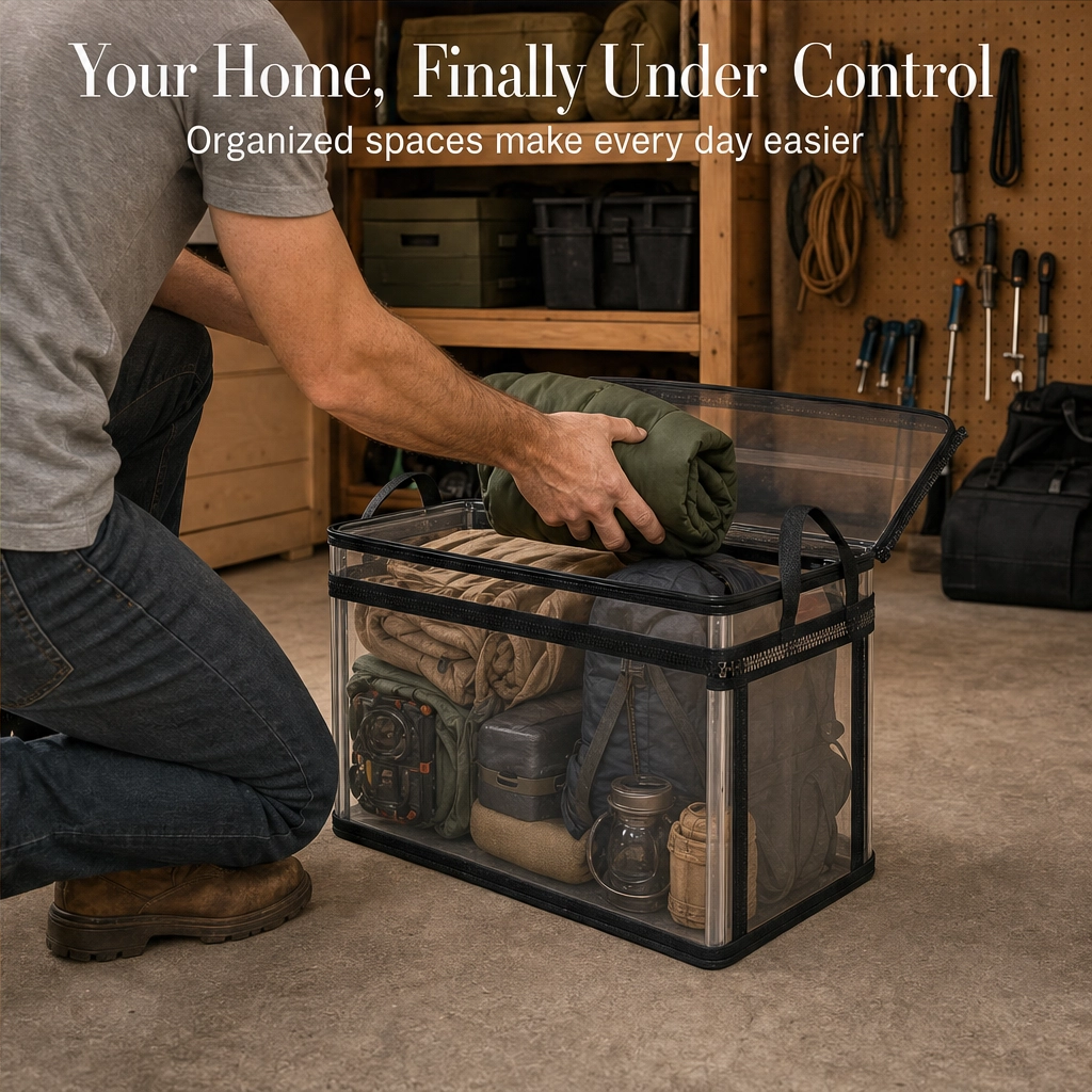 Clarivault™ – Stackable Clear Storage Boxes with Reinforced Handles + 50% OFF