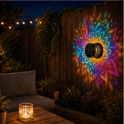 Lumora – Solar Mandala Projector Light, Auto On/Off & IP65 Waterproof Garden Lamp + 50% OFF