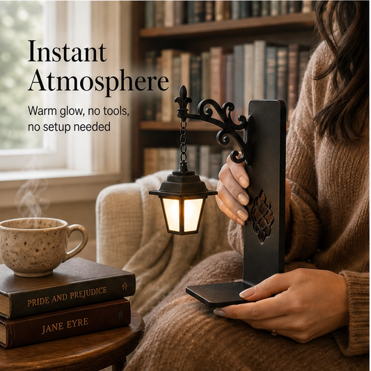 Wickford – Vintage Streetlight Bookend with Warm Glow Lamp + Buy 1 Get 1 FREE