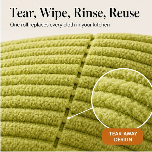 Brisken – Reusable Tear-Off Microfiber Cleaning Cloth Roll + 50% OFF