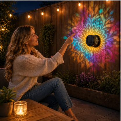 Lumora – Solar Mandala Projector Light, Auto On/Off & IP65 Waterproof Garden Lamp + 50% OFF