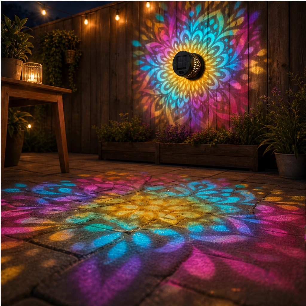 Lumora – Solar Mandala Projector Light, Auto On/Off & IP65 Waterproof Garden Lamp + 50% OFF