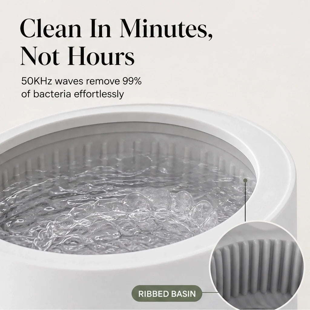 Purewave – 3-Mode Ultrasonic Cleaner for Retainers, Aligners & Dentures + 50% OFF