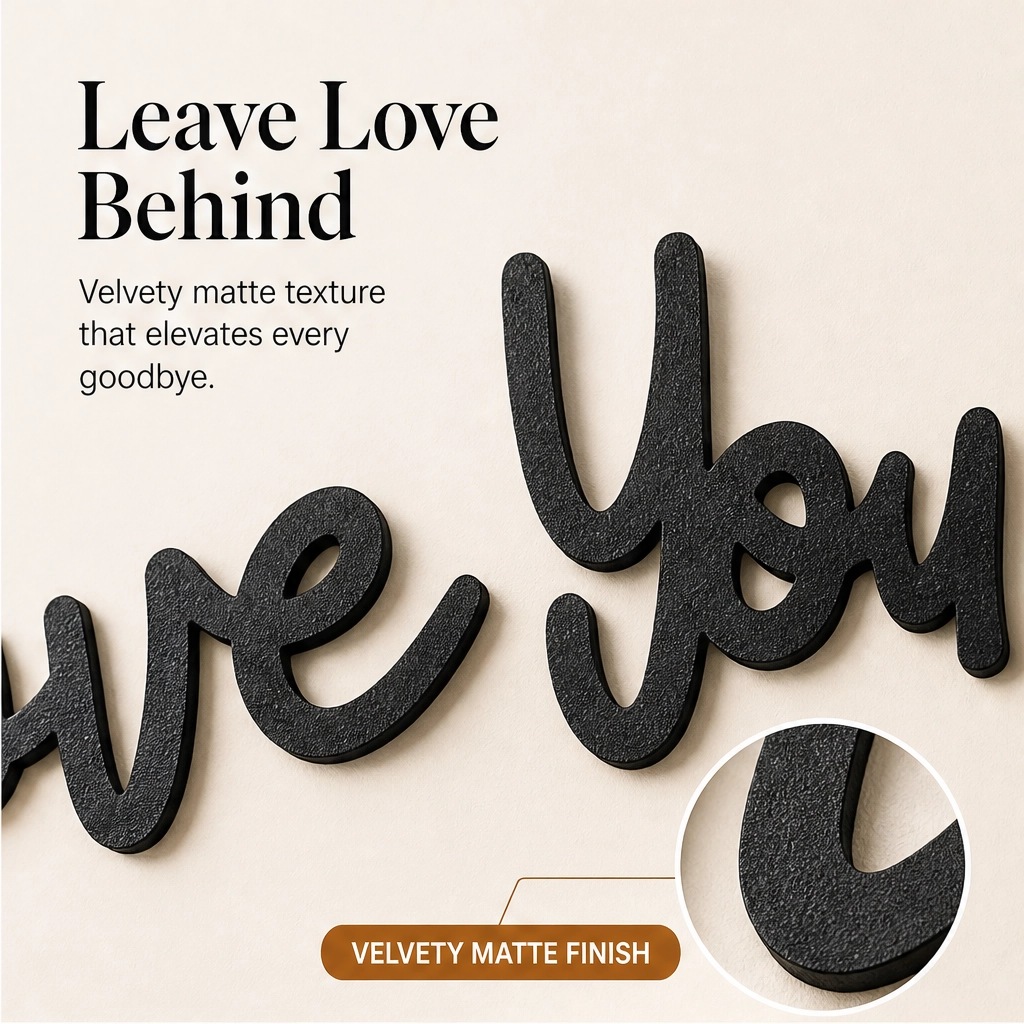 Wrenhollow – "Love You, Bye" No-Drill Wooden Entryway Sign + 50% OFF
