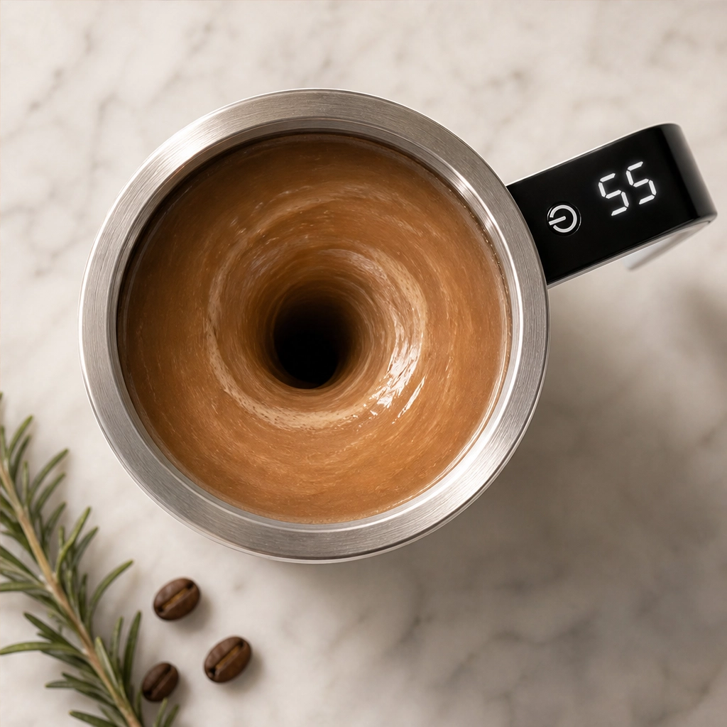 Swirlen – Self-Stirring Mug with LCD Temperature Display + 50% OFF