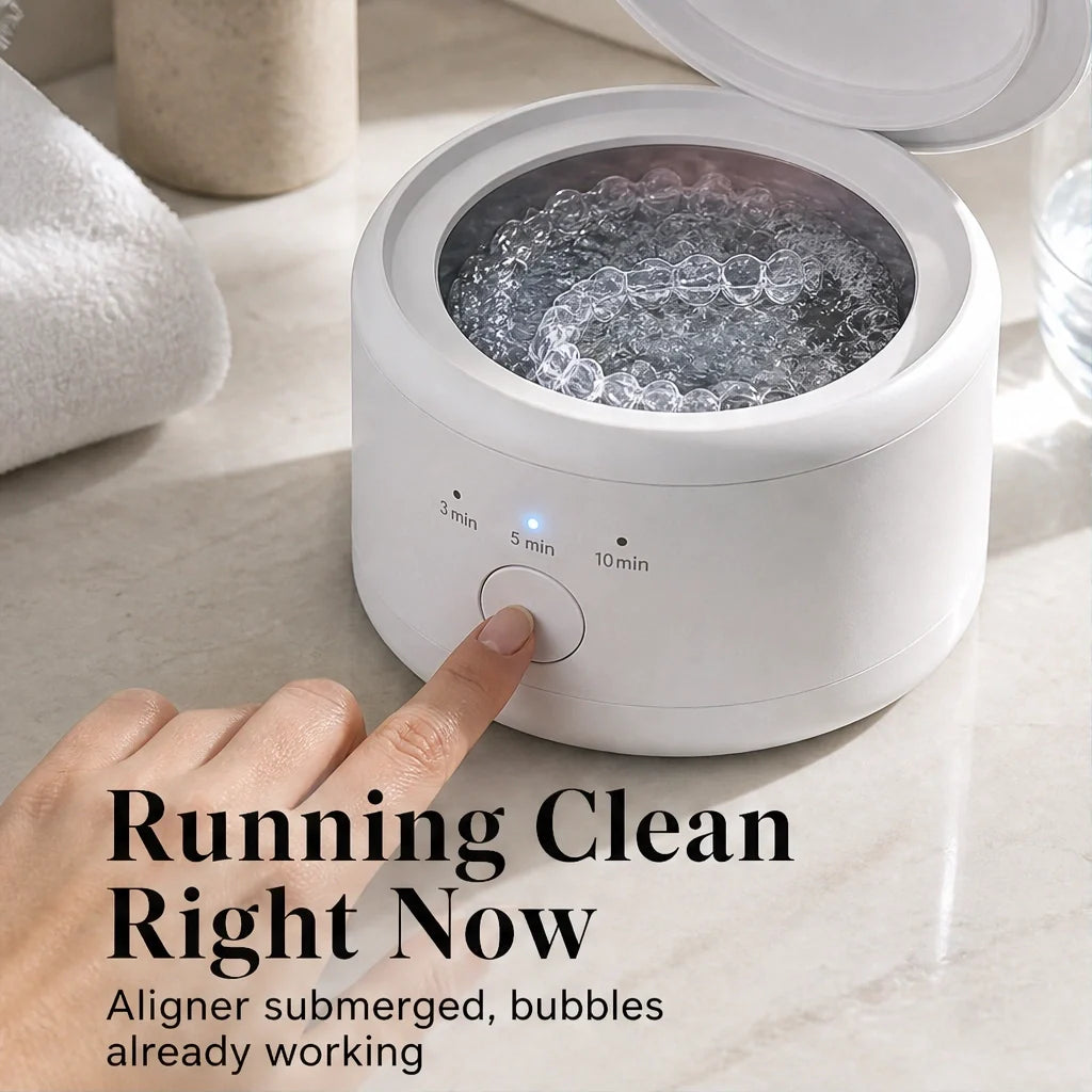 Purewave – 3-Mode Ultrasonic Cleaner for Retainers, Aligners & Dentures + 50% OFF