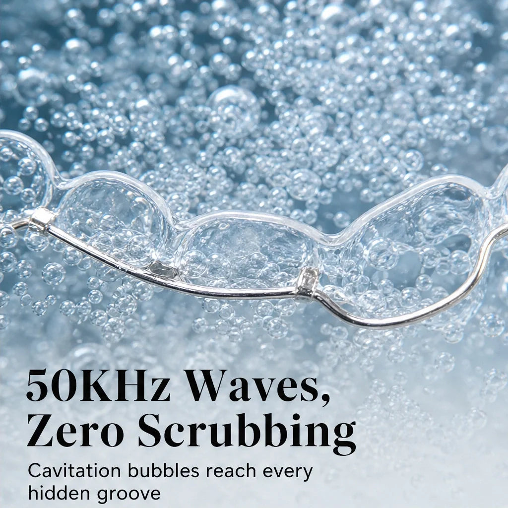 Purewave – 3-Mode Ultrasonic Cleaner for Retainers, Aligners & Dentures + 50% OFF