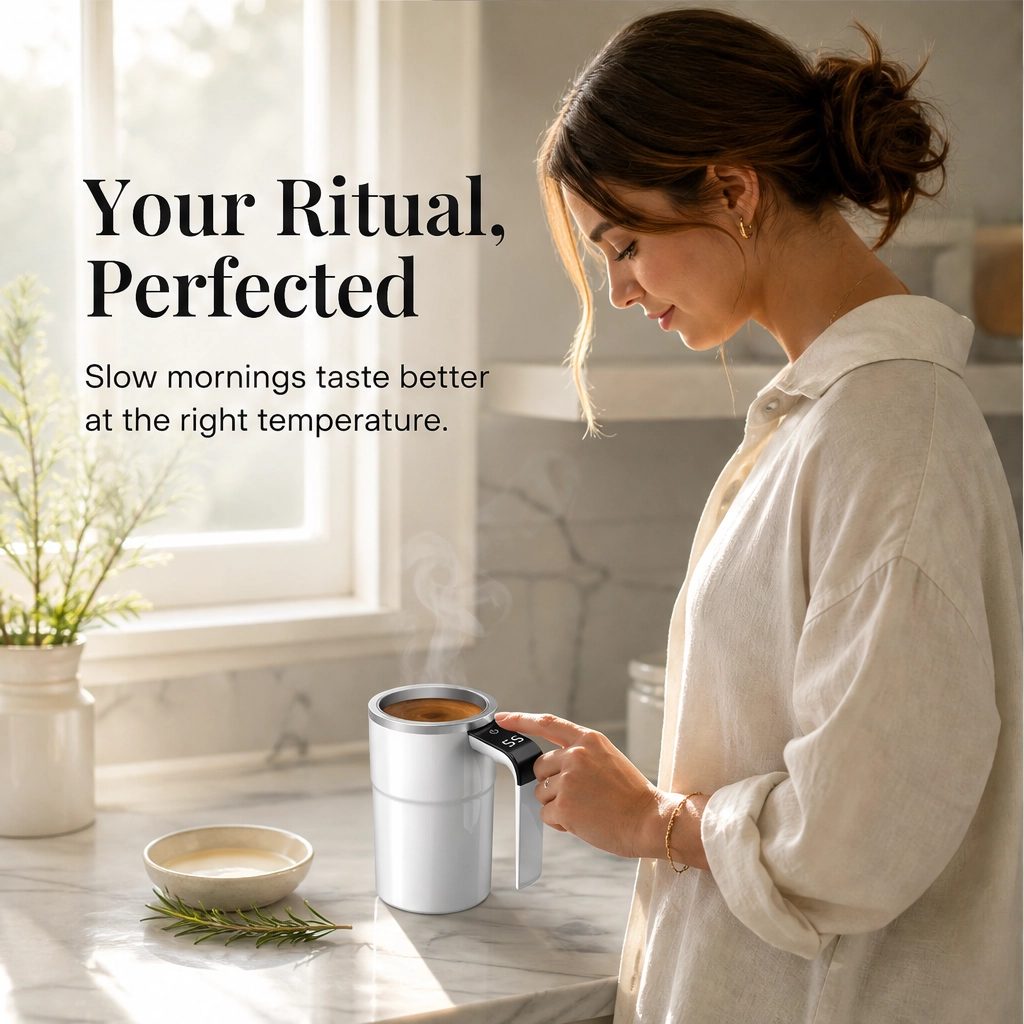 Swirlen – Self-Stirring Mug with LCD Temperature Display + 50% OFF