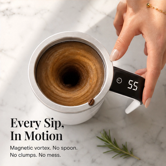 Swirlen – Self-Stirring Mug with LCD Temperature Display + 50% OFF