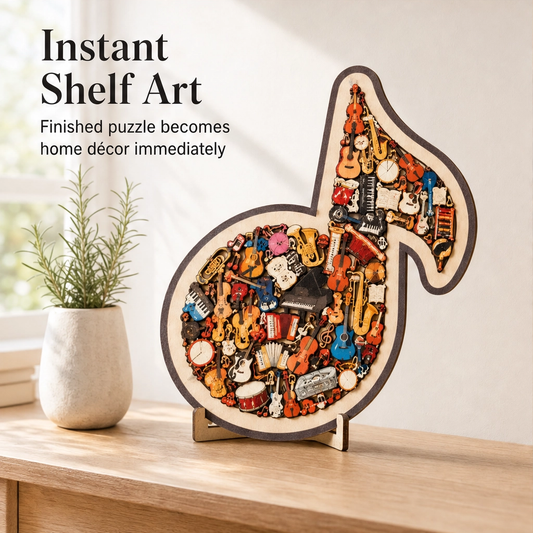 Cadenza – Whimsical Instrument-Piece Wooden Music Note Puzzle +50% OFF