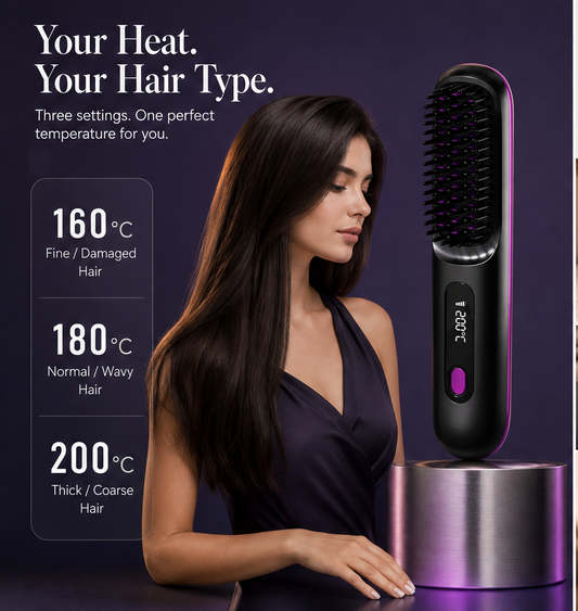 Lumane – Cordless Ceramic Ionic Hair Straightening Comb + 50% OFF
