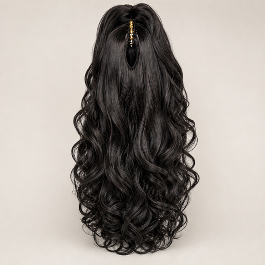 Tressara – Clip-On Wavy Ponytail Extension with Secure Claw Grip + 50% OFF
