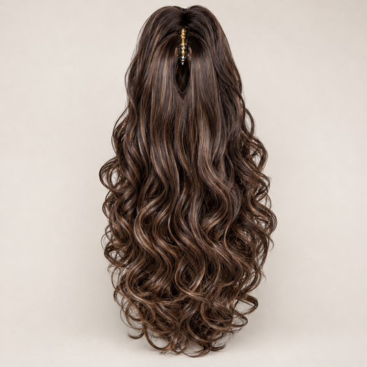 Tressara – Clip-On Wavy Ponytail Extension with Secure Claw Grip + 50% OFF