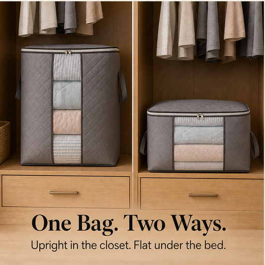 Stowden – Large Capacity Quilt & Clothes Storage Bag with Clear Window + 50% OFF