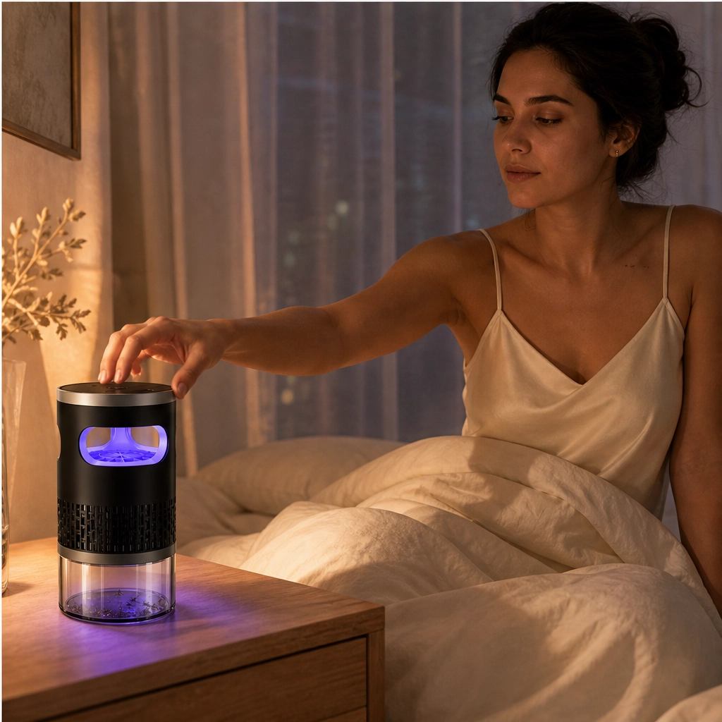 Hushden – Silent Suction Indoor Insect Trap, Non-Zapper Light Catcher for Mosquitoes, Fruit Flies & Gnats + 50% OFF