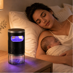 Hushden – Silent Suction Indoor Insect Trap, Non-Zapper Light Catcher for Mosquitoes, Fruit Flies & Gnats + 50% OFF