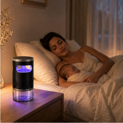Hushden – Silent Suction Indoor Insect Trap, Non-Zapper Light Catcher for Mosquitoes, Fruit Flies & Gnats + 50% OFF