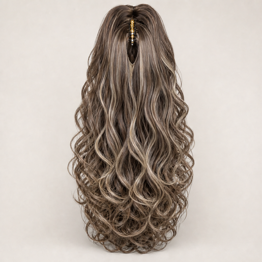 Tressara – Clip-On Wavy Ponytail Extension with Secure Claw Grip + 50% OFF
