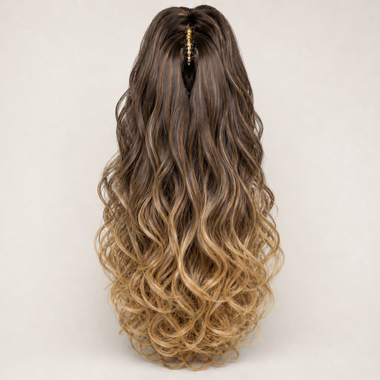 Tressara – Clip-On Wavy Ponytail Extension with Secure Claw Grip + 50% OFF