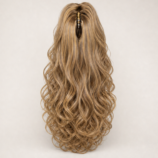 Tressara – Clip-On Wavy Ponytail Extension with Secure Claw Grip + 50% OFF
