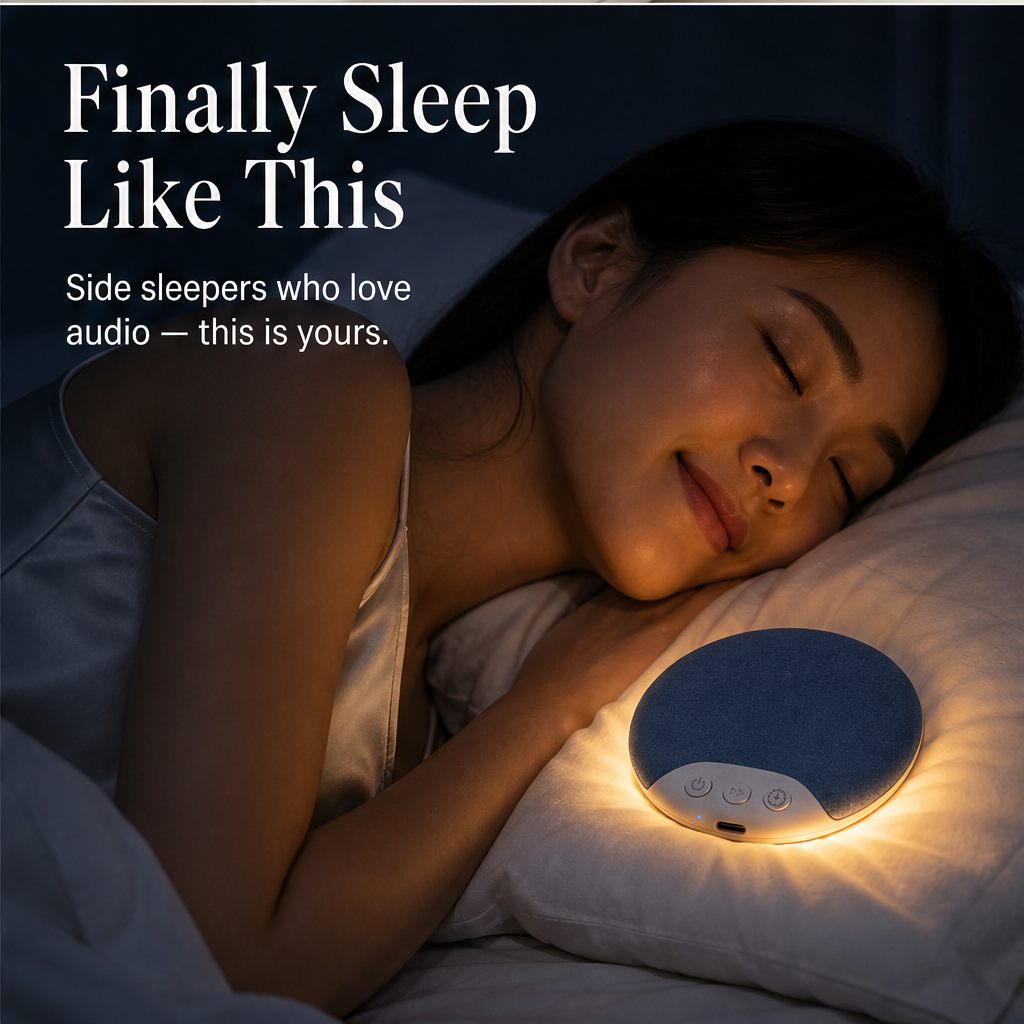 Lullow – Non-In-Ear Under-Pillow Sleep Speaker with White Noise & Auto-Off Timer + 50% OFF