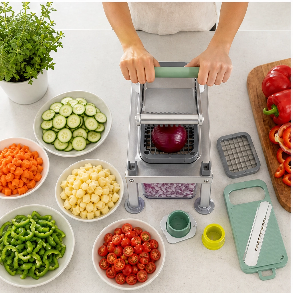 Hearthen – 9-Blade Multifunctional Food Chopper with 1650ml Catch Container + 50% OFF