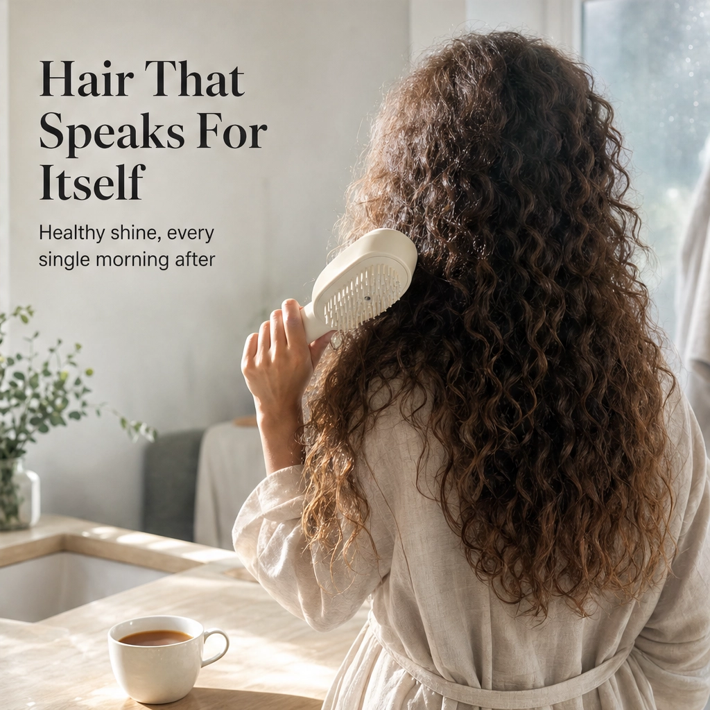 Mistveil – Misting Detangle Brush with Scalp Massage & Self-Cleaning Bristles + 50% OFF