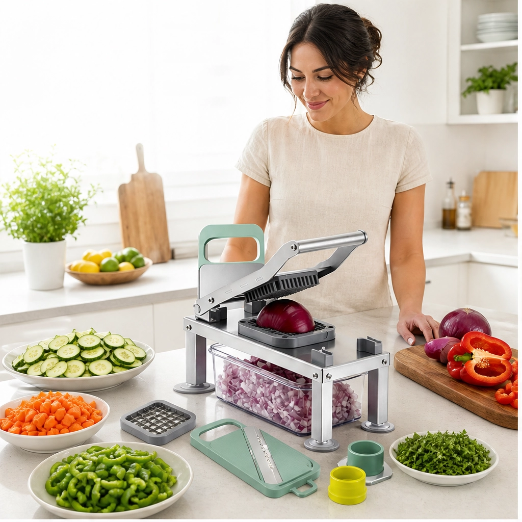 Hearthen – 9-Blade Multifunctional Food Chopper with 1650ml Catch Container + 50% OFF