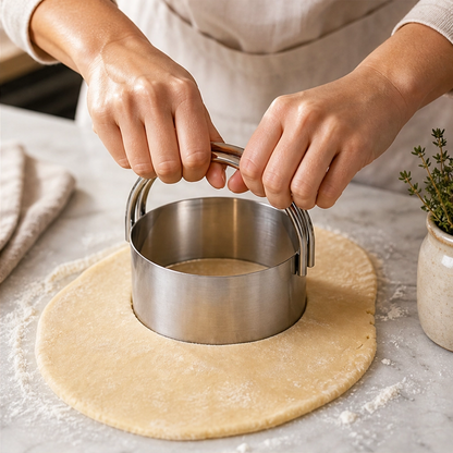 Hearthen – Sharp-Edge 5-Piece Stainless Steel Pastry & Biscuit Cutter Set + 50% OFF