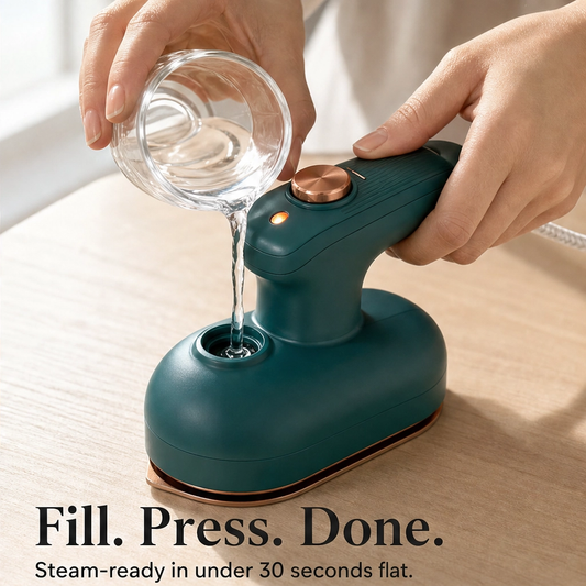 Crispa – Mini Portable Steam Iron with Titanium Plate & Dual Dry/Steam Modes + 50% OFF