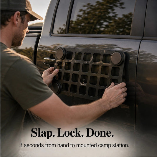 Gripstead – Magnetic No-Drill Vehicle Side Table with 33 lb Hold +50% OFF