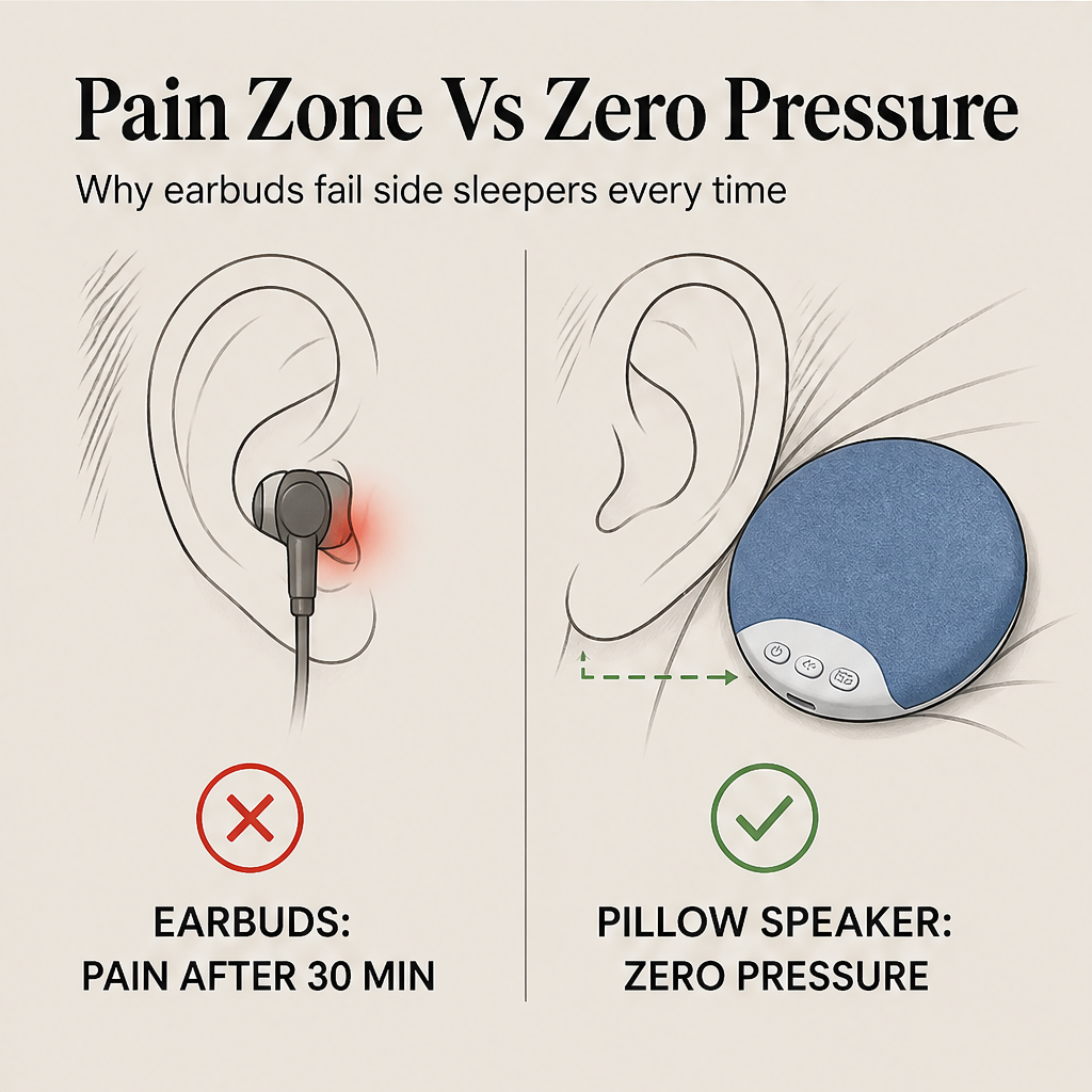 Lullow – Non-In-Ear Under-Pillow Sleep Speaker with White Noise & Auto-Off Timer + 50% OFF