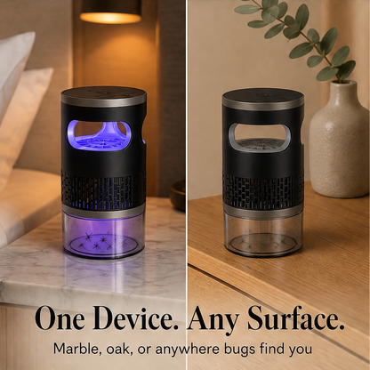 Hushden – Silent Suction Indoor Insect Trap, Non-Zapper Light Catcher for Mosquitoes, Fruit Flies & Gnats + 50% OFF