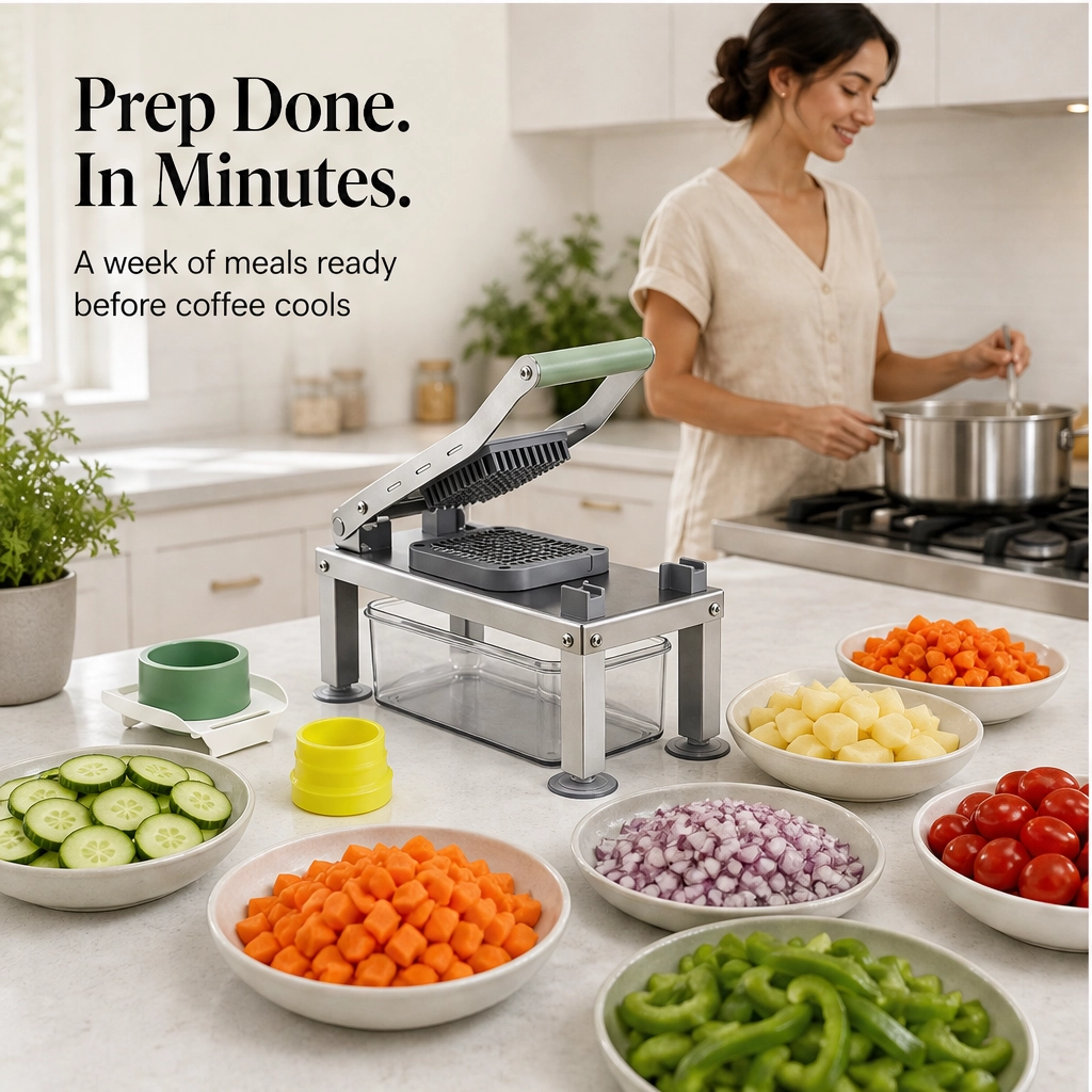 Hearthen – 9-Blade Multifunctional Food Chopper with 1650ml Catch Container + 50% OFF