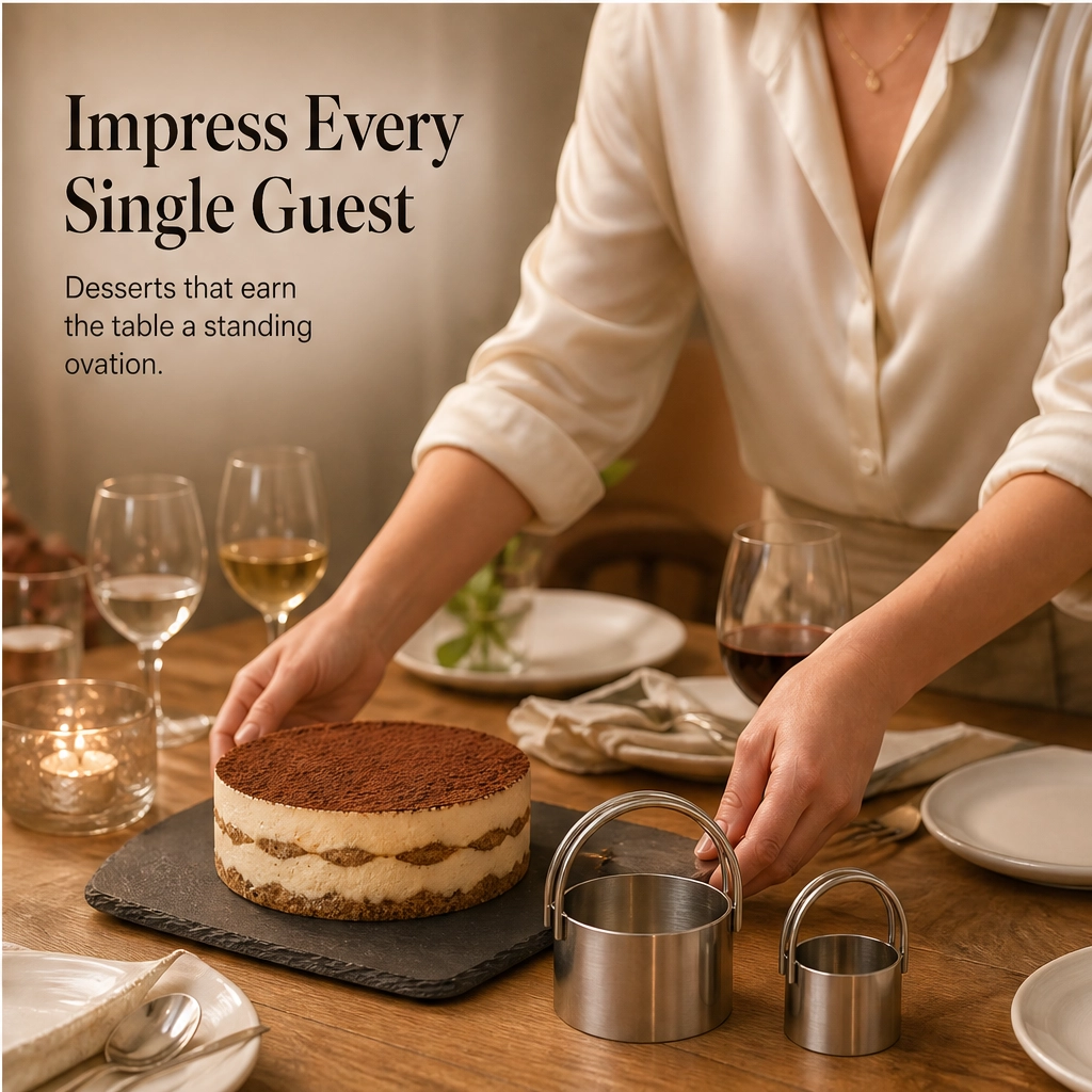 Hearthen – Sharp-Edge 5-Piece Stainless Steel Pastry & Biscuit Cutter Set + 50% OFF