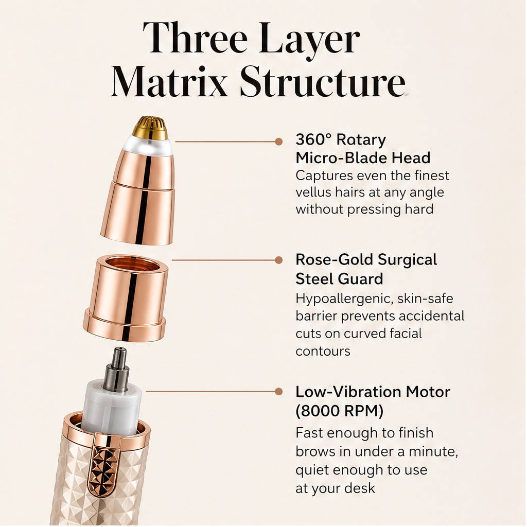 Sleeklyn – 3-in-1 Cordless Trimmer for Brows, Nose & Body + 50% OFF