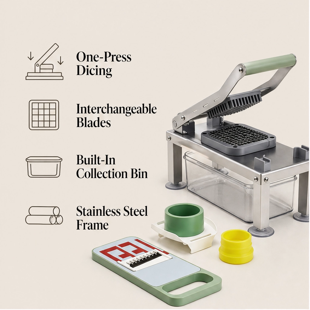 Hearthen – 9-Blade Multifunctional Food Chopper with 1650ml Catch Container + 50% OFF