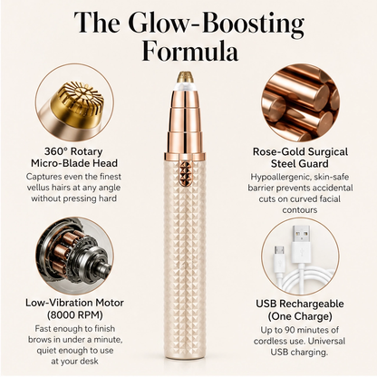 Sleeklyn – 3-in-1 Cordless Trimmer for Brows, Nose & Body + 50% OFF