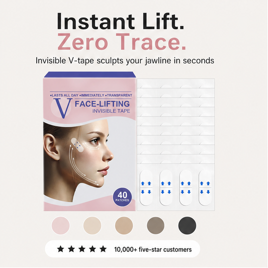 Contourine – Invisible V-Line Lifting Face Tape, 40 Patches features