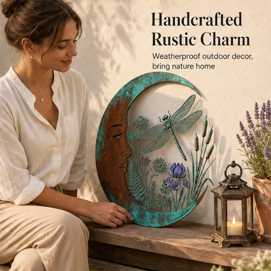 Moonpatina – Hand-Finished Crescent Moon & Bee Outdoor Wall Art + 50% OFF features