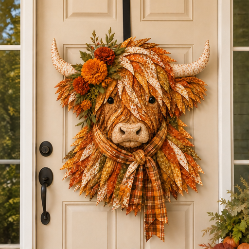 Bloomhide Farm – Birth Flower Highland Cow 3D Layered Fabric Art DIY Kit lifestyle