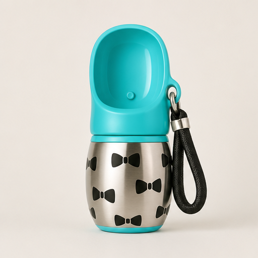 Wagcanter – Leak-Proof 2-in-1 Bowl & Bottle for Dogs Turquoise