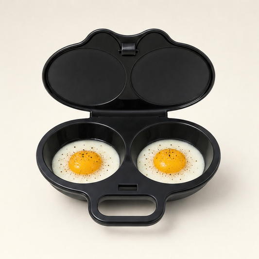 Yolkery – 2-Minute No-Mess Microwave Egg Poacher with Splash-Proof Lid + 1+ 1 FREE Black